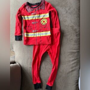 Old Navy Red Kids Firefighter Pajama Set 3T